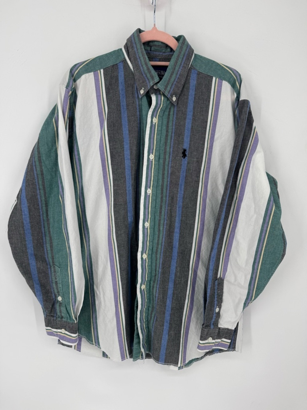 Panhandle Slim Men's Button-Down Striped 100% Cotton Shirt Size 17-36 Western